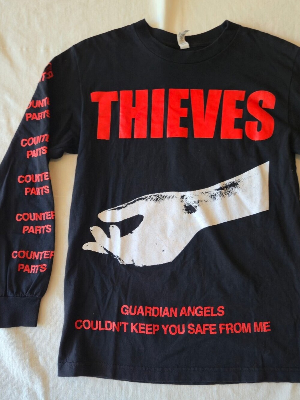 Allure Black Long Sleeve Thieves Graphic T-Shirt Size Small